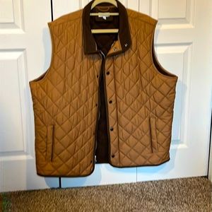 Peter Millar XXL Tan/ Brown Quilted Vest. Like New Condition.